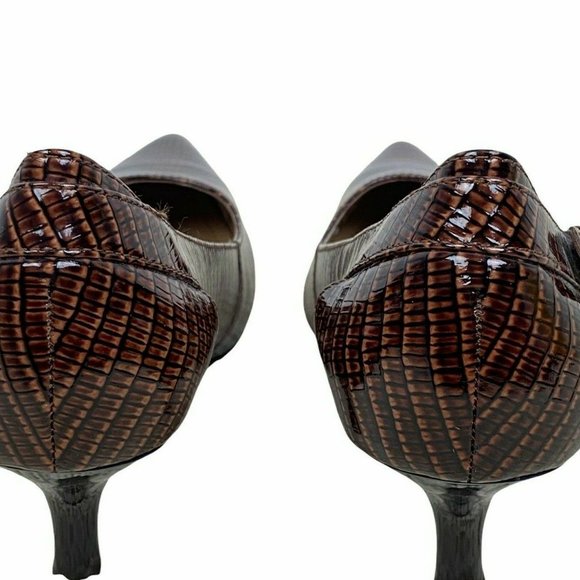 Circa Joan & David Callalily Pump 7.5 Brown Heels - Picture 7 of 10